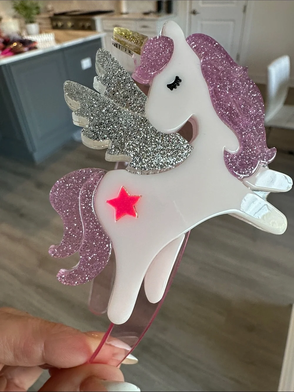 Glitter Pink Unicorn Headband for Kids